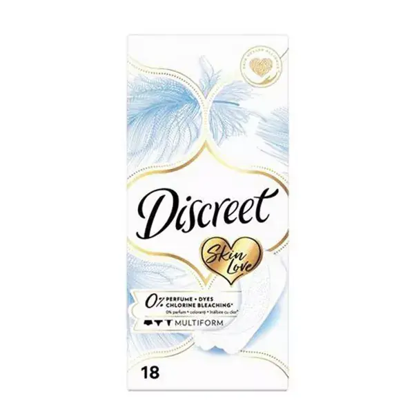 Absorbante zilnice Discreet Deo Skin Love, 18 bucati | Calitate superioară