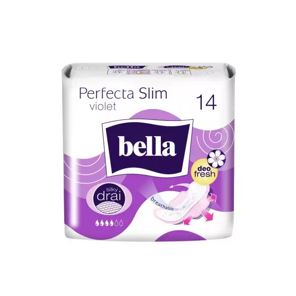 Acum disponibil | Absorbante Bella Perfecta Slim Violet Silky Drai Deo, 14 bucati