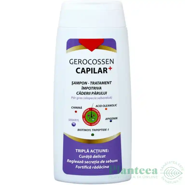 Pentru o perioadă limitată | Sampon tratament imp caderii parului gras Capilar+ 275ml - GEROCOSSEN