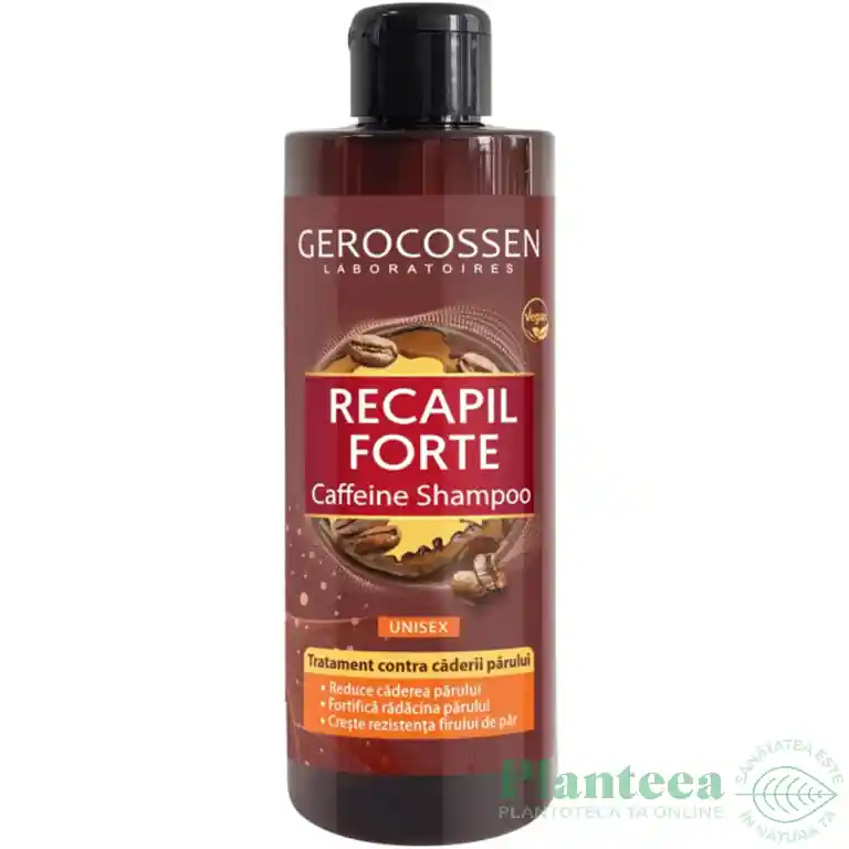 Preț excelent - Sampon tratament imp caderii parului unisex cafeina Recapil Forte 400ml - GEROCOSSEN