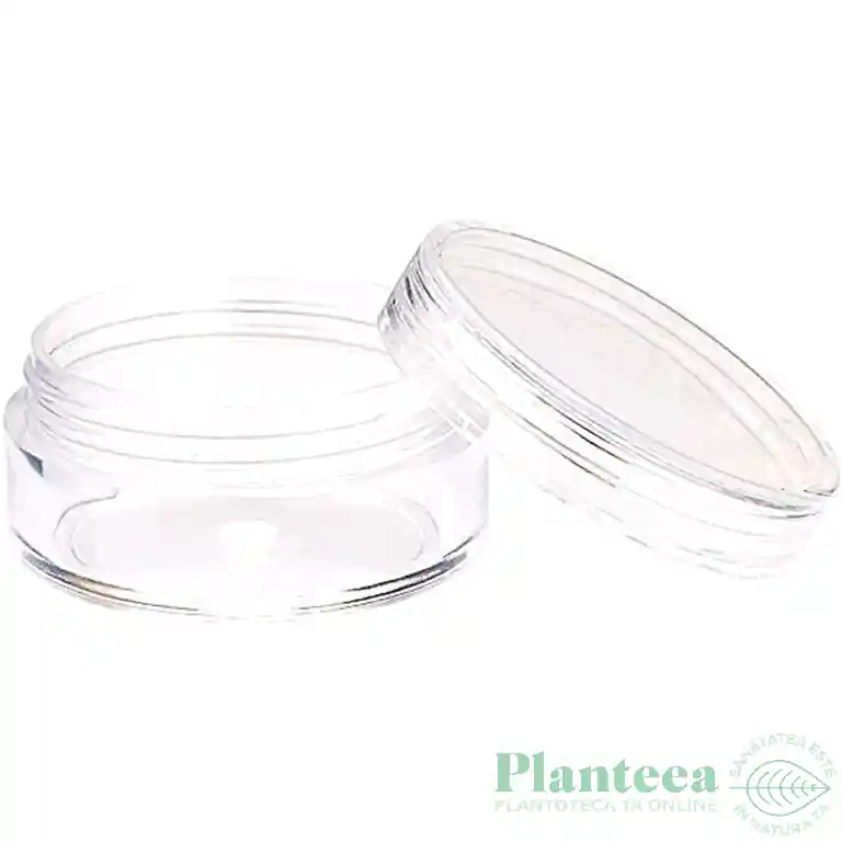 Comandă online - Borcanel plastic transparent San cu capac 10ml - ELLEMENTAL