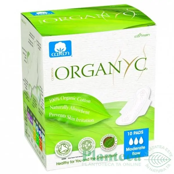 Absorbante intime bumbac zi 10b - ORGANYC - Până la epuizarea stocului
