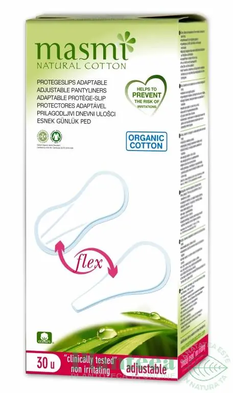 Absorbante zilnice anatomice bumbac organic 30b - MASMI | Noutate în gamă
