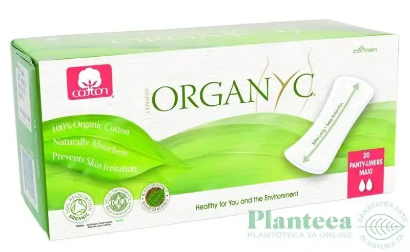 Absorbante zilnice bumbac maxi 20b - ORGANYC - Preț bun