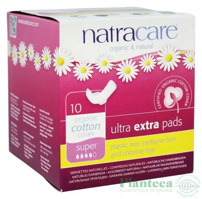 Absorbante cu aripioare zi ultra extra super 10b - NATRACARE - Comandă simplu