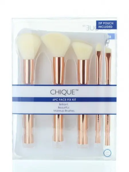 Chique Set 6 Pensule pentru machiaj + Gentuta | Plată securizată