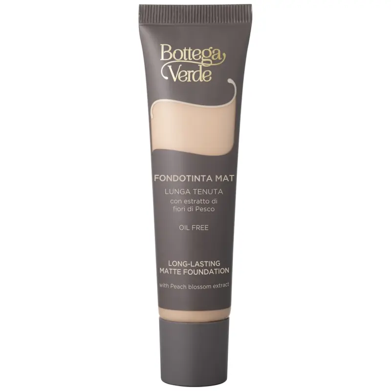 Reducere suplimentară - Fond de ten de lunga durata, cu efect mat, cu extract de flori de piersic, bej natural, 30 ML