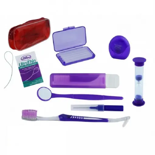 Kit ortodontic igienizare rosu Falcon - Ofertă