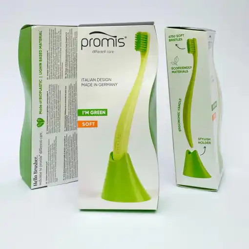 Lansare recentă | Promis - Combo pack - periuta + suport simplu, culoare geen