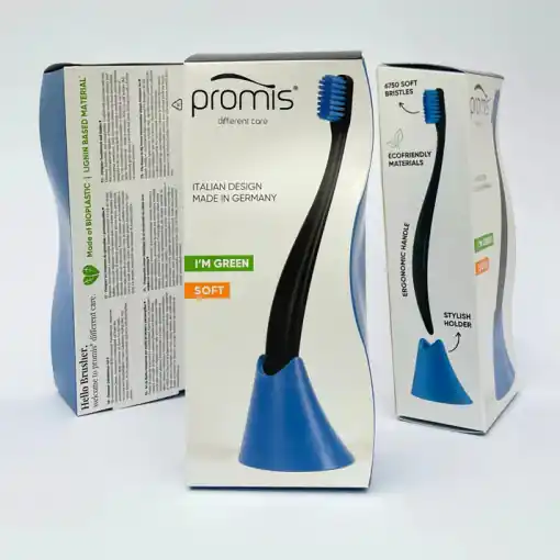 Preț outlet | Promis - Combo pack - periuta + suport simplu, culoare blue