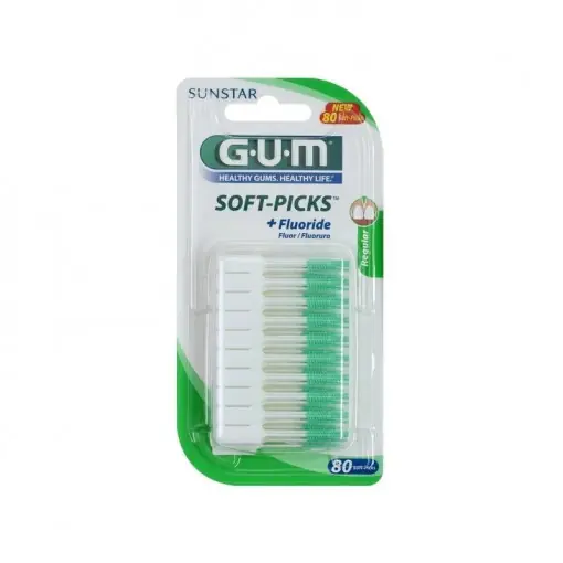 Accesorii Interdentare GUM Soft Picks With Fluoride 80 Picks - Reducere