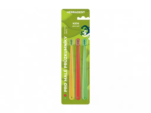 Direct de la producător | Triplepack - periute de dinti Herbadent Kids - UltraSoft - 3 bucati
