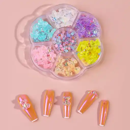 Se poate comanda | Set decoratii mix ursuleti Rainbow Opal