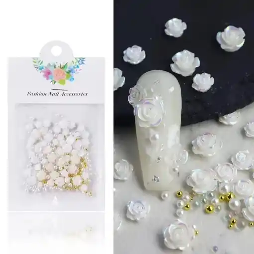 Cumpără în siguranță - Set 3D White Camellia Gold Caviar
